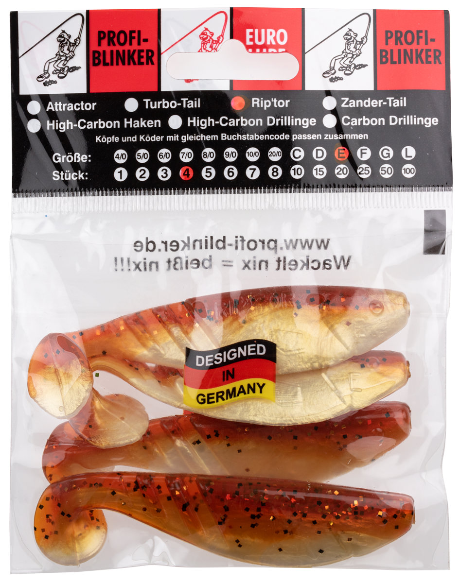 ProfiBlinker Riptor Größe E 10cm Braun-Metallic / 4er Pack 