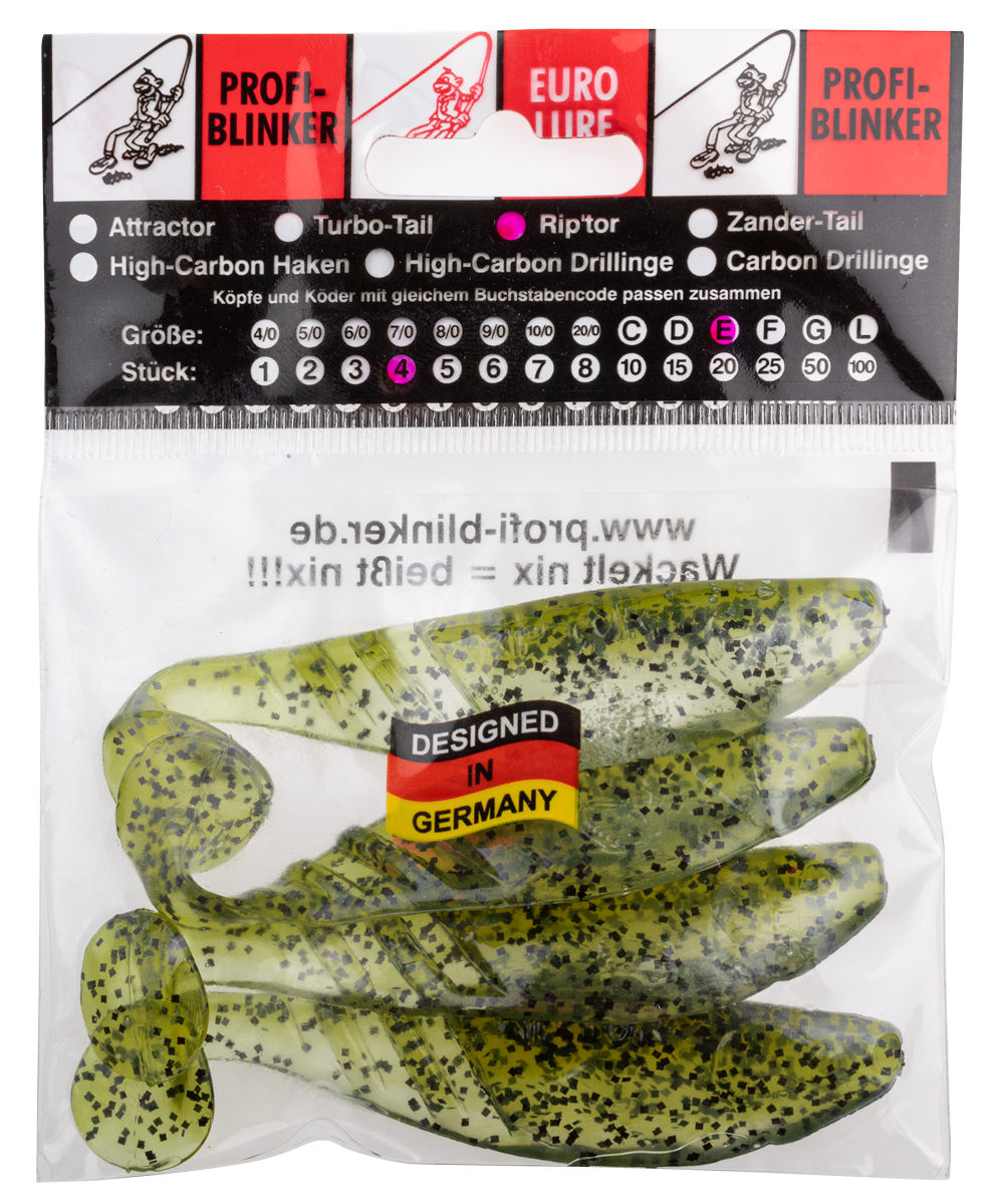 ProfiBlinker Riptor Größe E 10cm Zander / 4er Pack 