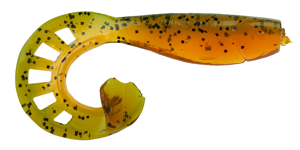 ProfiBlinker Zandertail Größe D 10cm Kaulbarsch / Glanz-Effekt / 5er Pack 