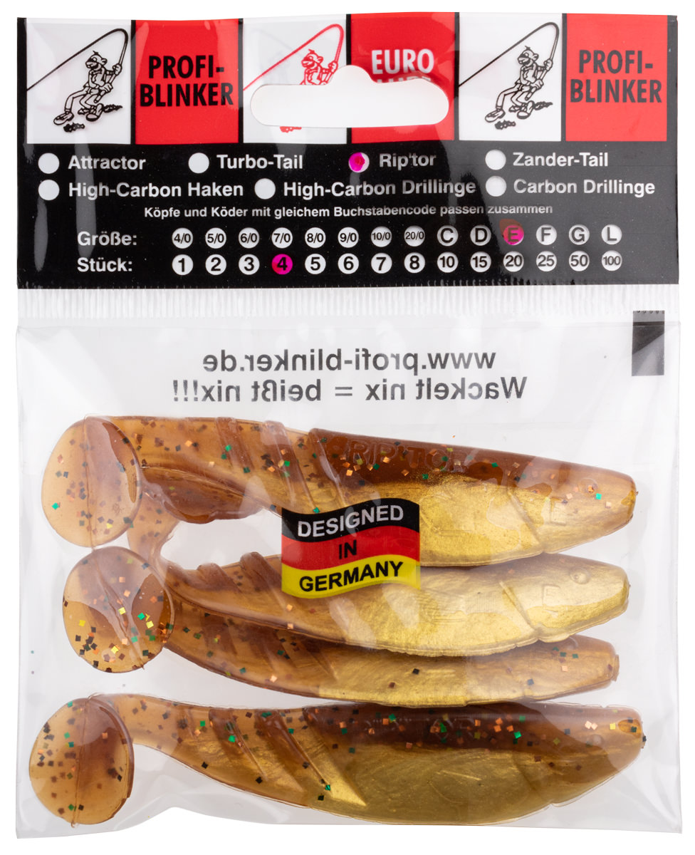 ProfiBlinker Riptor Größe E 10cm Karauschen-Beige / 4er Pack 