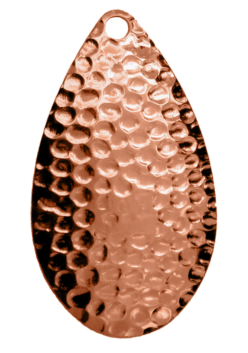ProfiBlinker Spinnerblatt Tropfen / Kupfer-Gehämmert / Größe 4 / 29mm / 100er Pack 