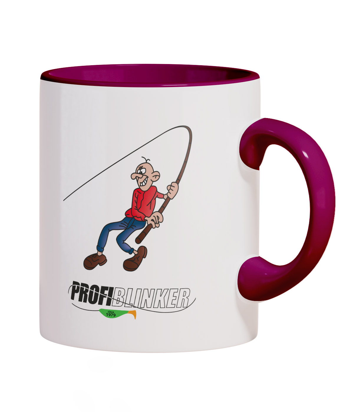 ProfiBlinker Kaffeepott Keramik bordeaux - Motiv ''Die Schnur muss nass sein'' 