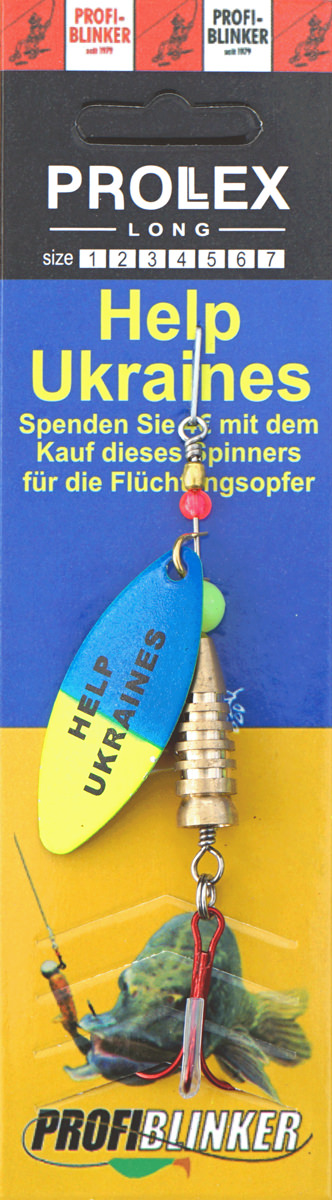 ProfiBlinker Prollex Anti-Drall Spinner Long / Sammleredition Help Ukraines / Größe 4 / 10g 