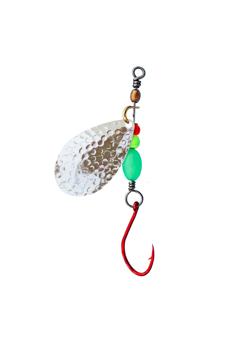 ProfiBlinker Anti-Twist Sbiro Spinner / Silber-Gehämmert / Größe 0 / 0,6g / 1 Stück 