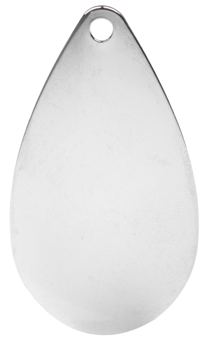 ProfiBlinker Spinnerblatt Tropfen / Silber-Glatt / Größe 7 / 47mm / 3er Pack 