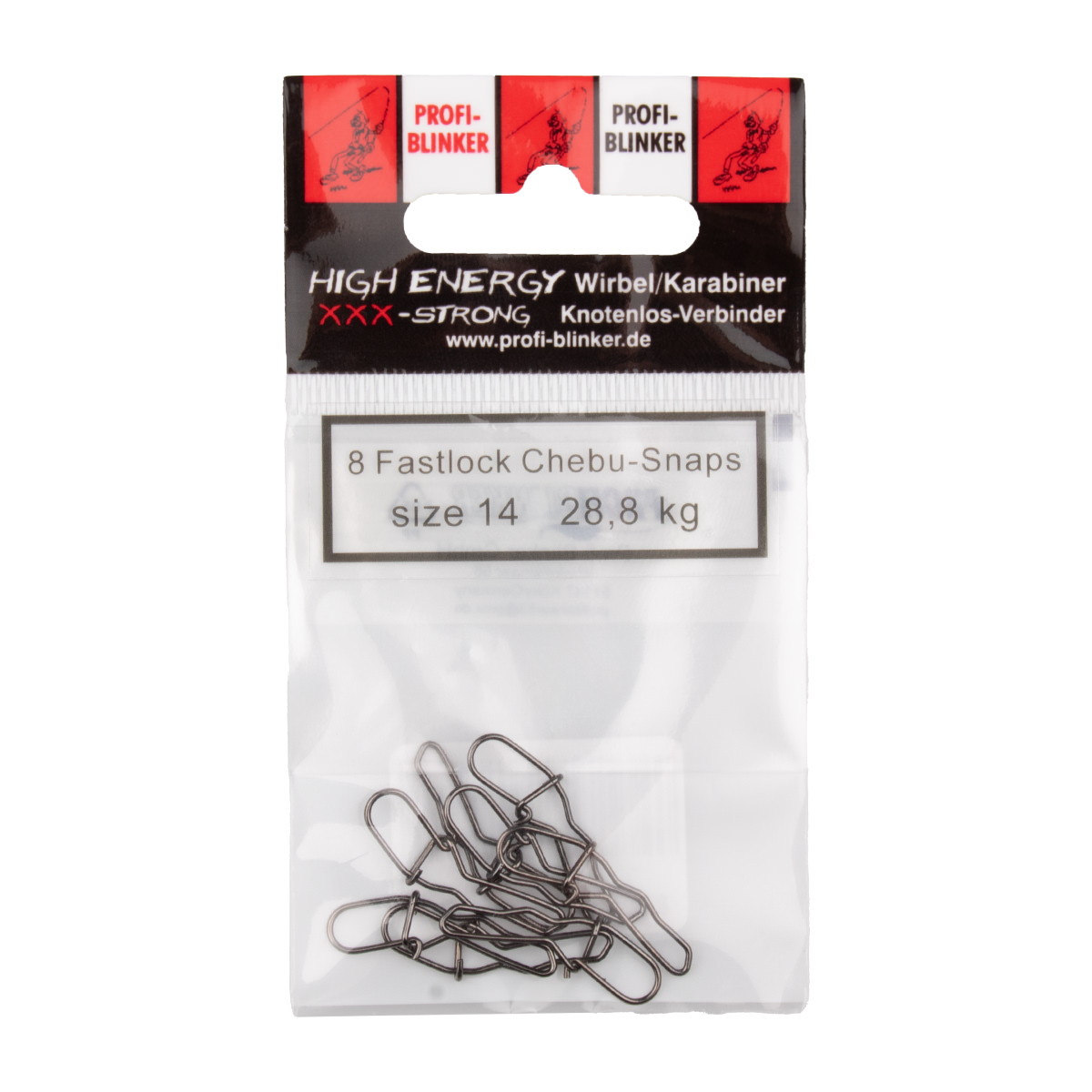ProfiBlinker Fastlock Cheburashka Snap / Größe 14 / Tragkraft 28,8 kg / 8er Pack 