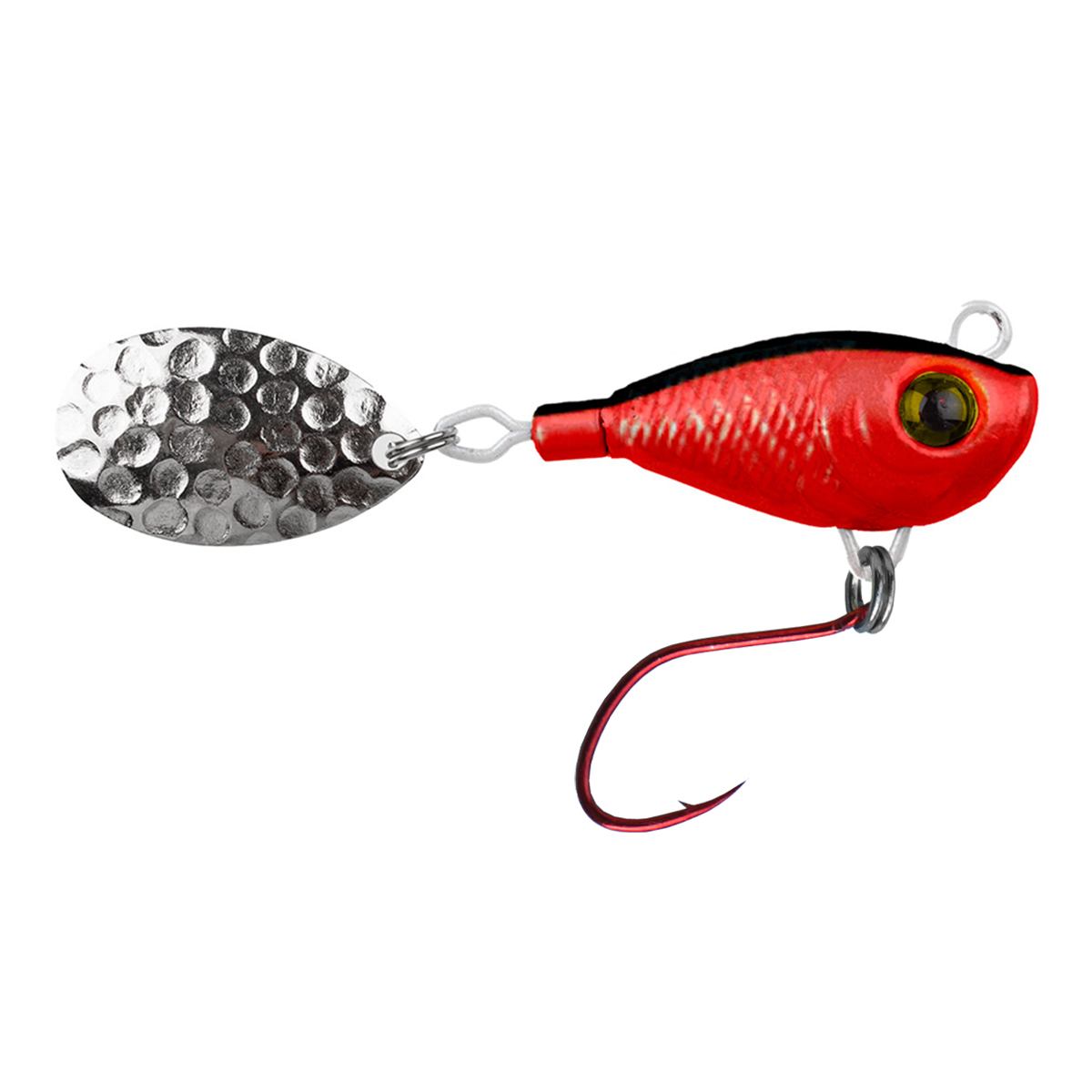 ProfiBlinker Trout Professional Spinner-Jig mit Einzelhaken Feuerwehr-Orange / Silber Blatt / 13g / 1 Stück