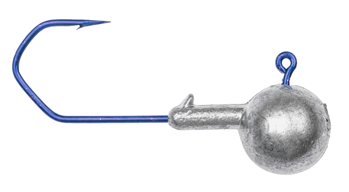 ProfiBlinker Rundkopf-Twister mit High-Carbon Haken in Blau Größe E / 4,5g / extra leicht / Wassertiefe bis 2m / 100er Pack