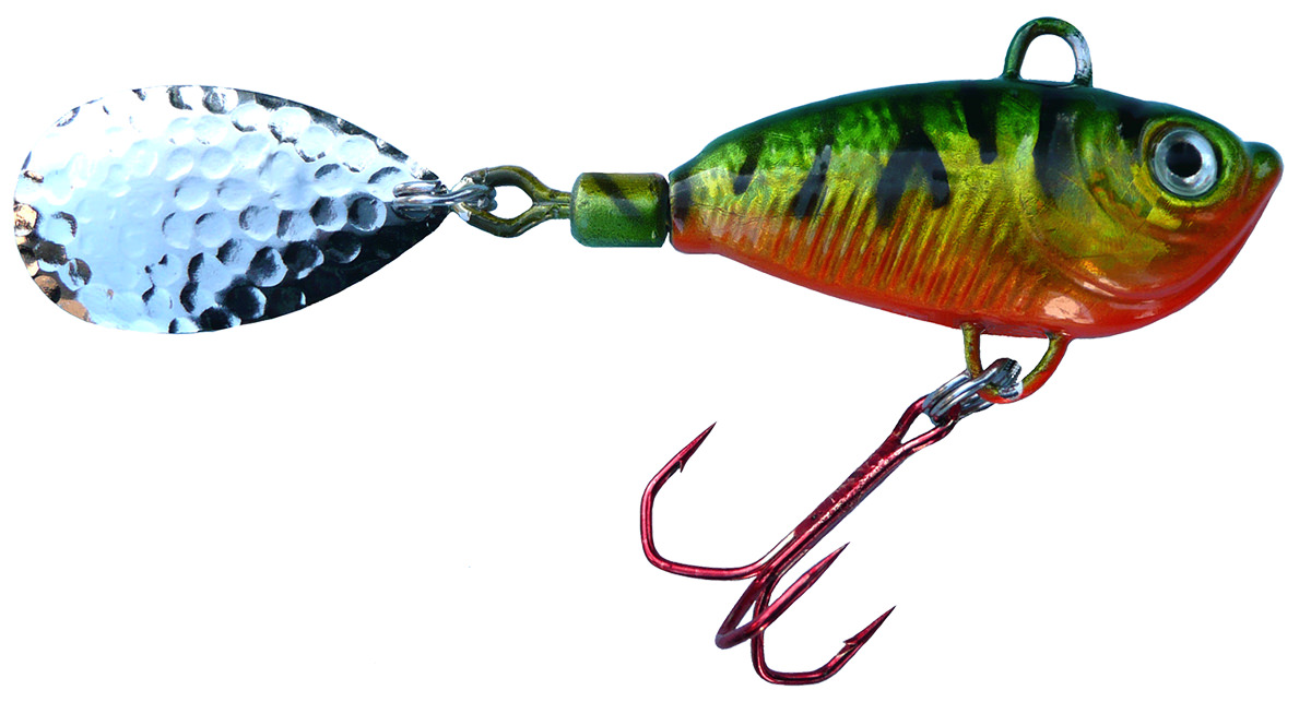 ProfiBlinker Spinner-Jig das Multitalent in Barsch-Metallic / Silber Blatt / 25g / 1 Stück 