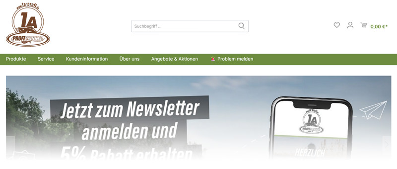 Unser neuer Webshop