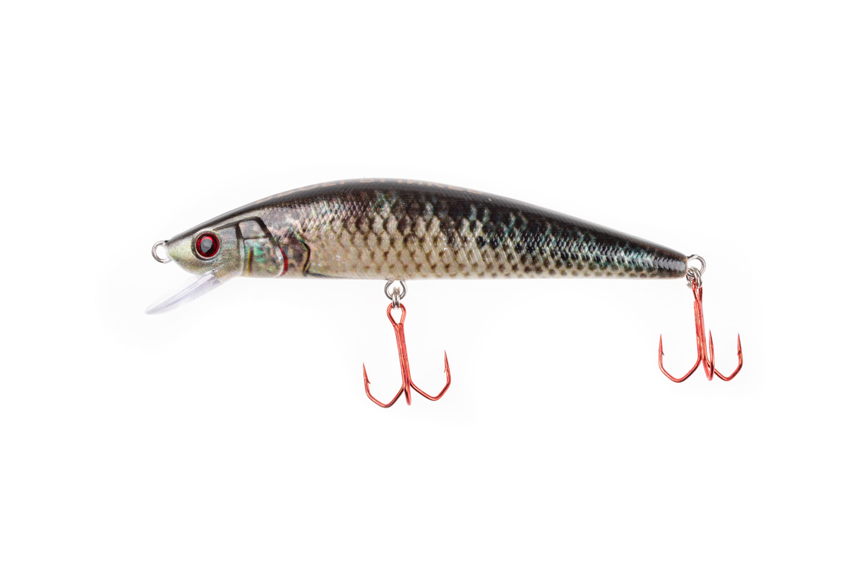 ProfiBlinker Go Up Wobbler (Flachläufer) Weißfisch / Größe 9cm mit 2 Drillingen