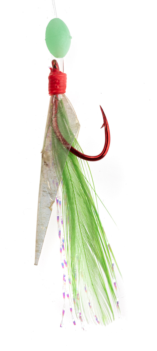 ProfiBlinker Großfisch-Paternoster mit XX-Strong High Energy Wirbel / Grüne Feder / Größe 4/0 / 2er Pack