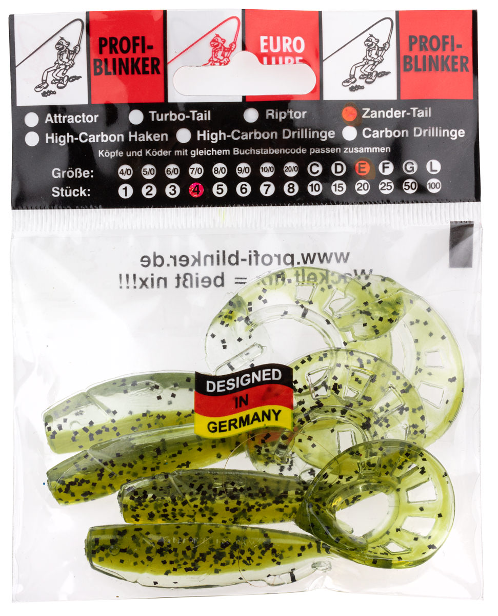 ProfiBlinker Zandertail Größe E 11,5cm Zander / 4er Pack 