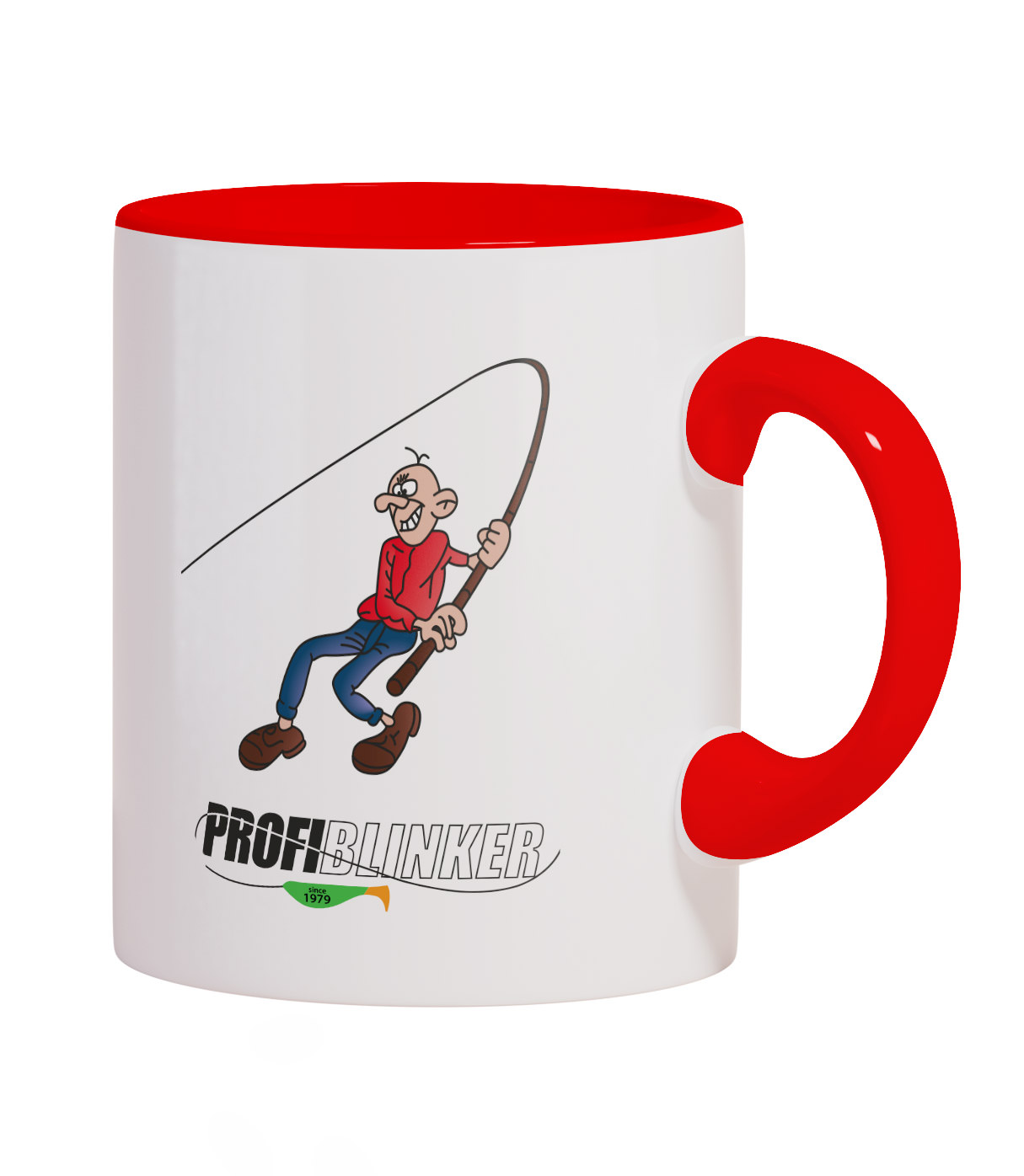 ProfiBlinker Kaffeepott Keramik rot - Motiv ''Wackelt nix beißt nix'' 