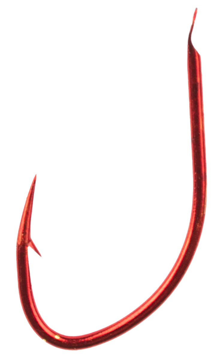 ProfiBlinker Wahnsinns-Haken / Ei-Haken mit Plättchen rot Größe 10 / 100er Pack 
