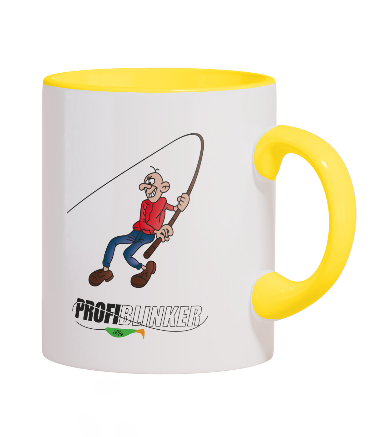 ProfiBlinker Kaffeepott Keramik gelb - Motiv ''Die Schnur muss nass sein'' 