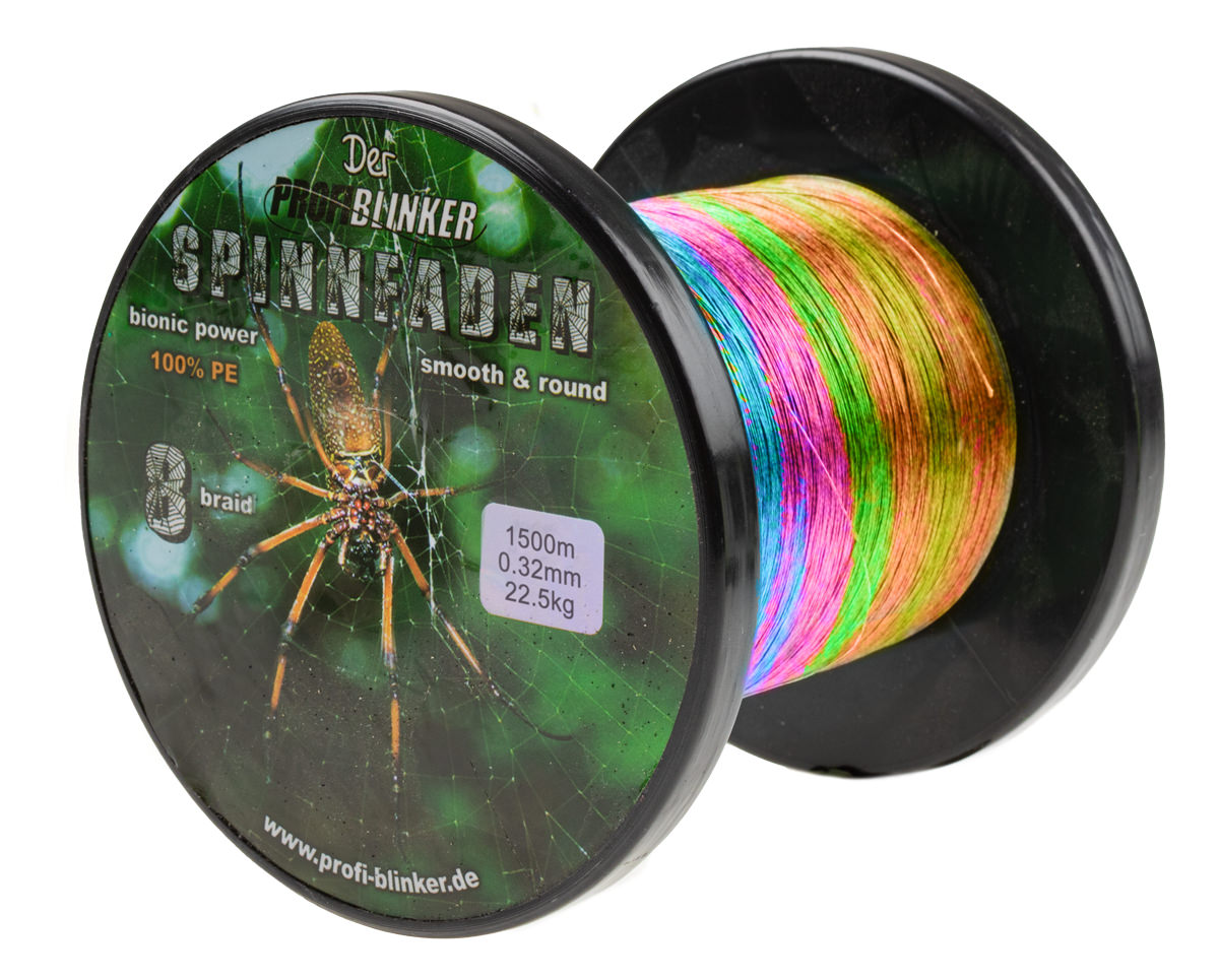 Profiblinker Spinnfaden regenbogen 0,50mm / Tragkraft 40,5kg / 1500m 