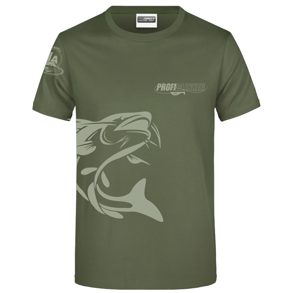 ProfiBlinker Tshirt olive Motiv Wels Größe 2XL 