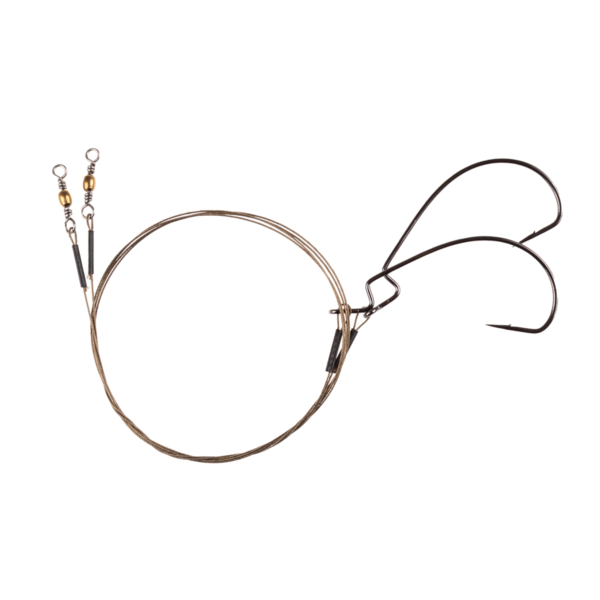 ProfiBlinker Soft-Wire Montage 7x7 mit Offset Haken Größe 5/0 / 50cm / Tragkraft 12kg / 2er Pack