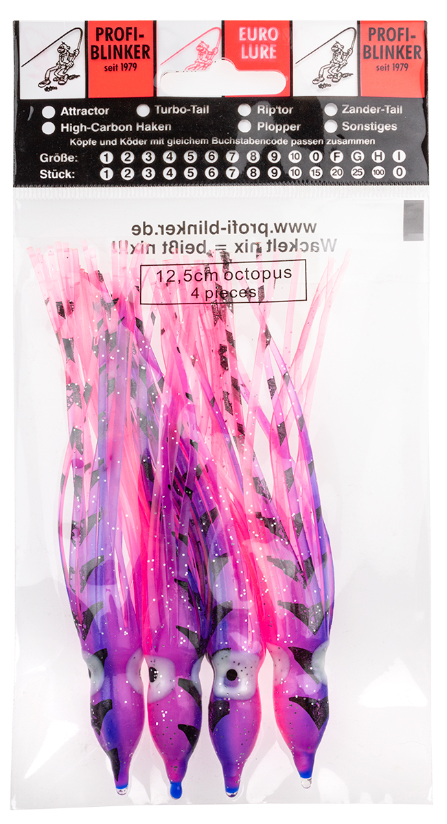 ProfiBlinker Octopus Größe 12,5cm purple-pink / 4er Pack 