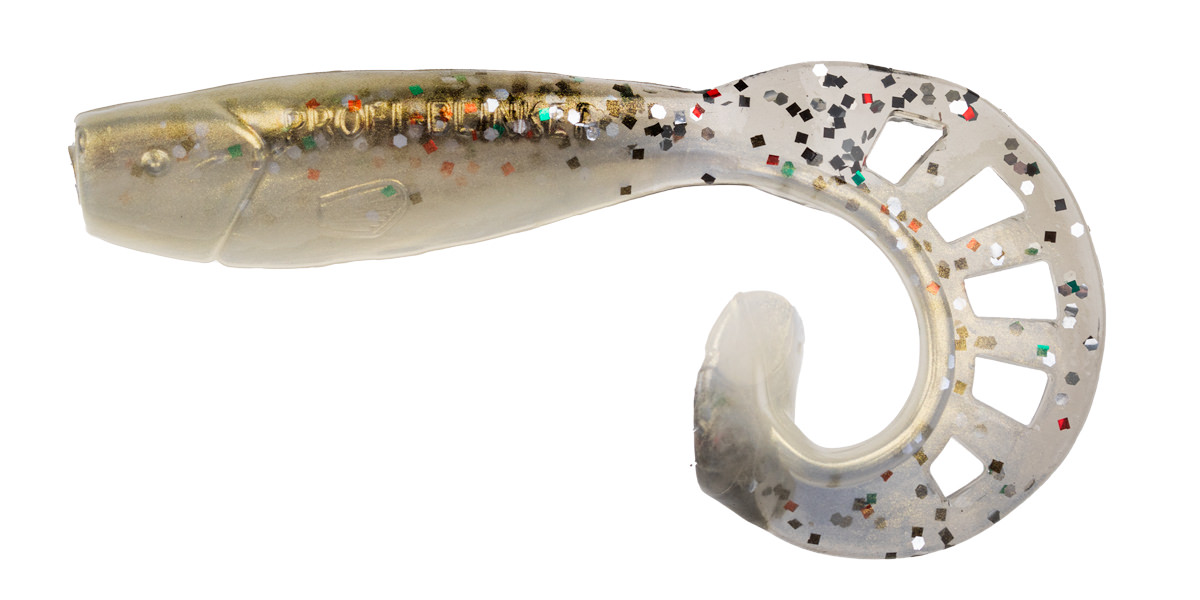 ProfiBlinker Zandertail Größe E 11,5cm Perl / Perlmutt-Weiß / Gold-Metallisierend / 4er Pack 