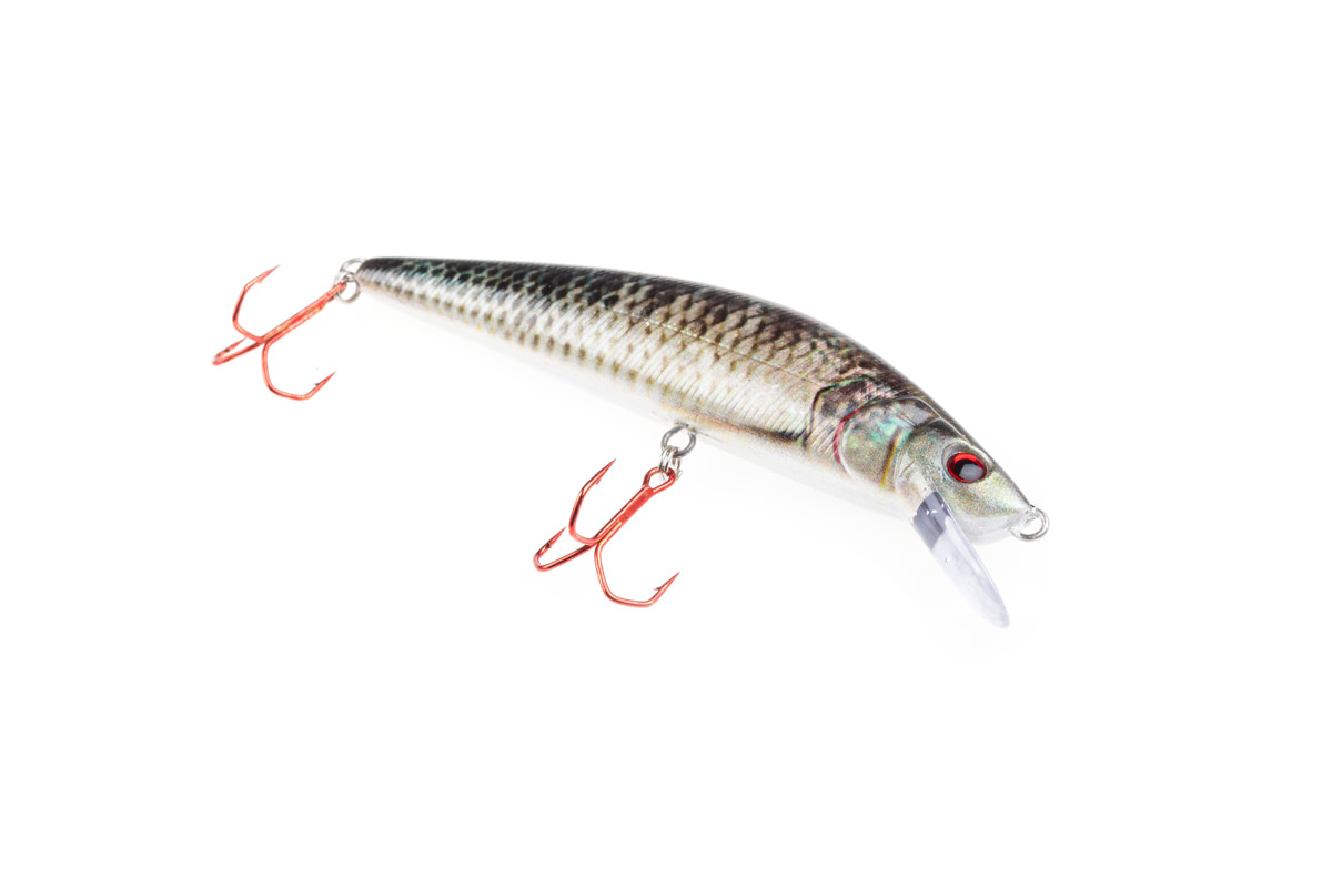 ProfiBlinker Go Up Wobbler (Flachläufer) Weißfisch / Größe 9cm mit 2 Drillingen