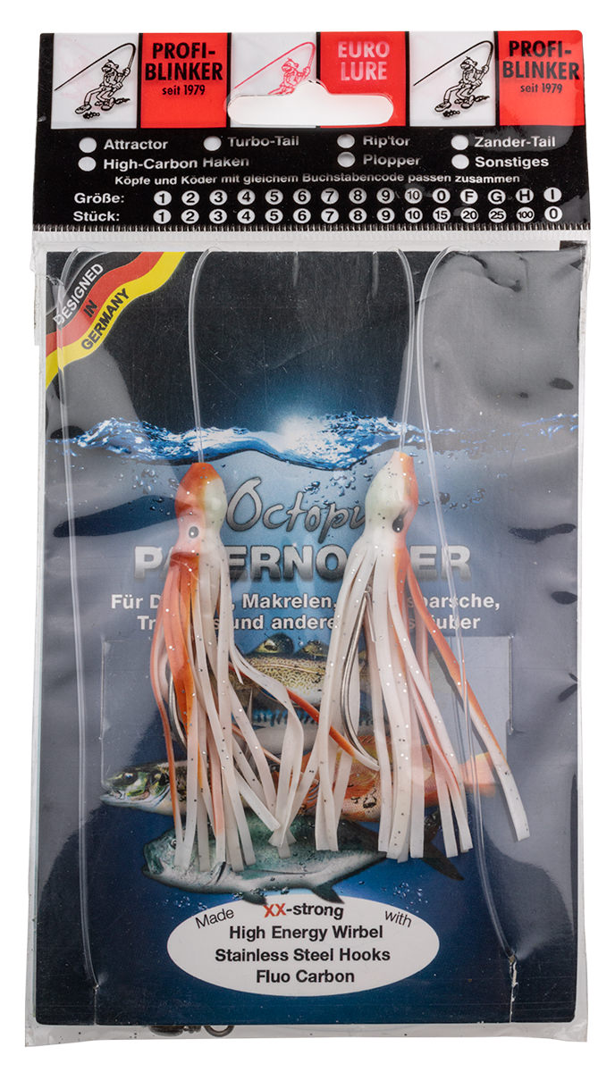 ProfiBlinker Octopus Paternoster Größe 7,5cm perl-braun / 2er Pack 