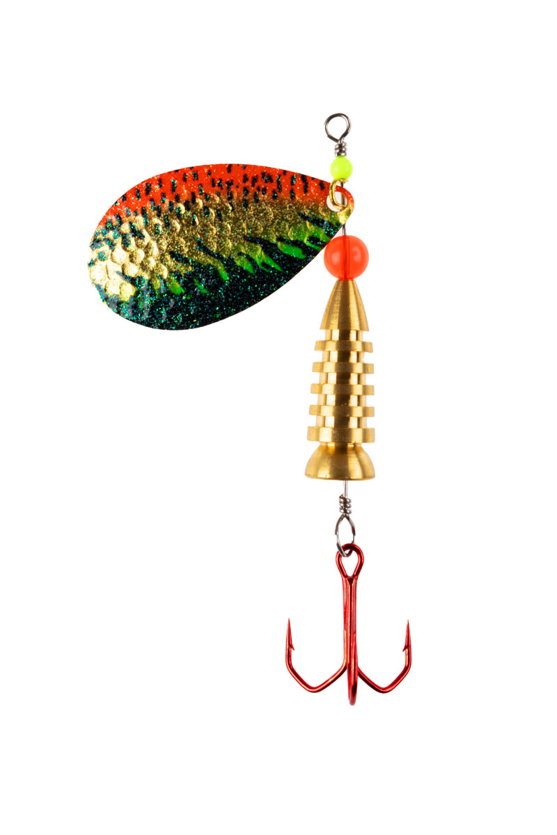 ProfiBlinker Prollex Weitwurf Spinner Tropfen / Effektlack Gold-Orange / Größe 3 / 7g 