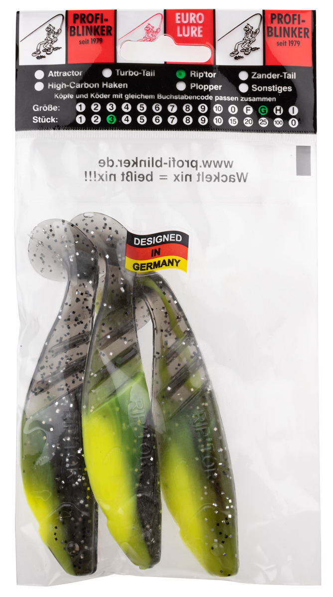 ProfiBlinker Riptor Größe G 13cm Feuer-Gelb / Neon-Gelb / 3er Pack 