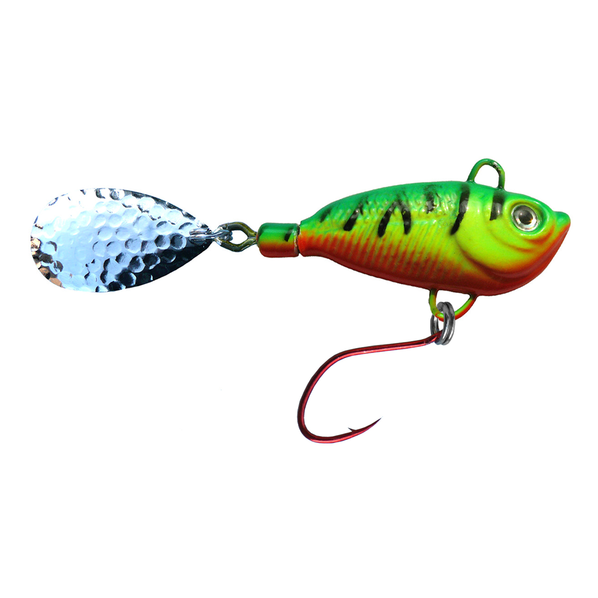 ProfiBlinker Trout Professional Spinner-Jig mit Einzelhaken Firetiger / Silber Blatt / 13g / 1 Stück