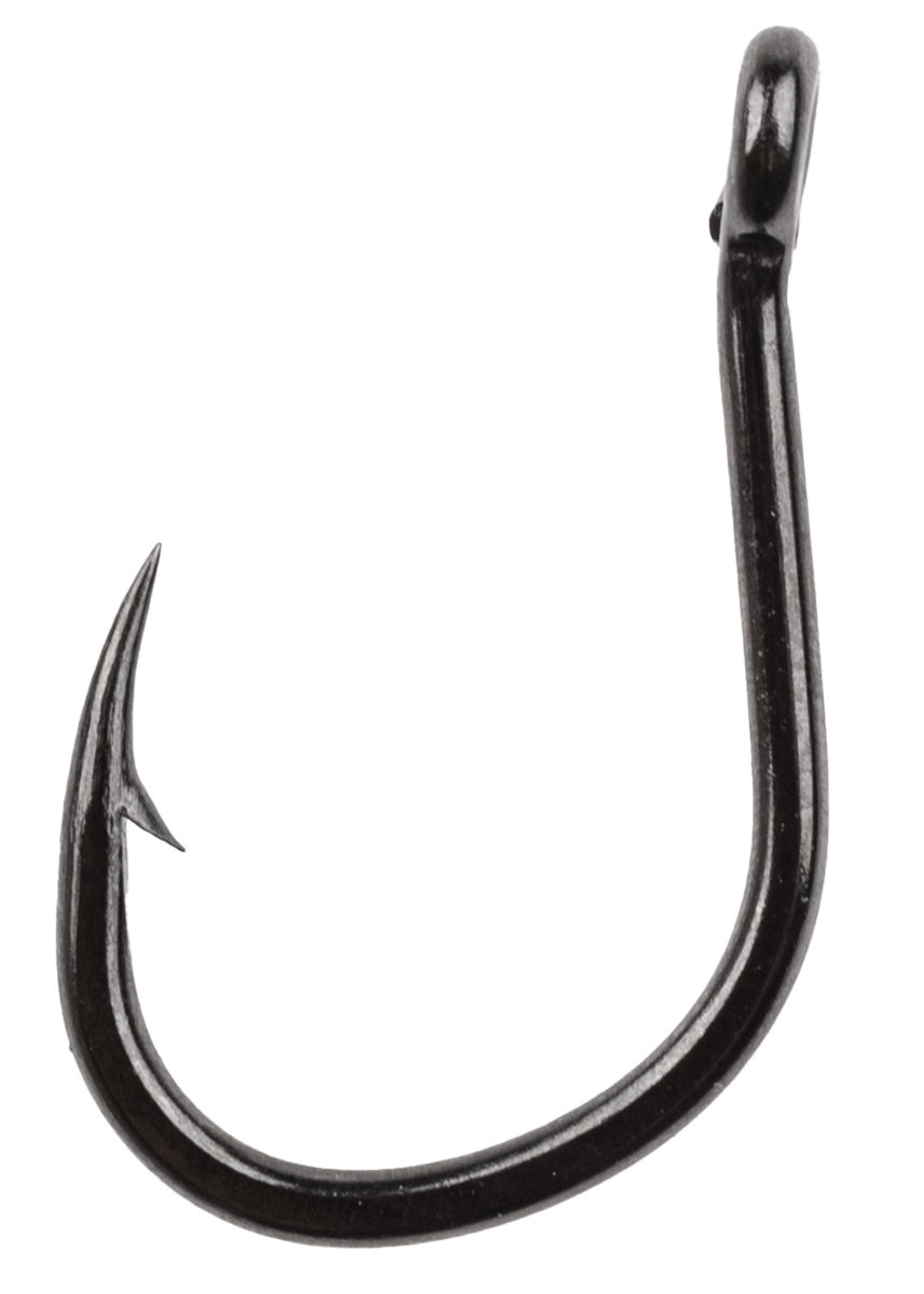ProfiBlinker High-Carbon Rundbogen Karpfen-Haken mit Öhr Titan / Größe 12 / 10er Pack 