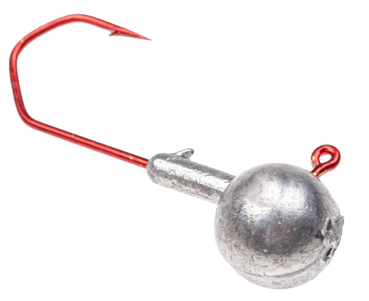 ProfiBlinker Strömungs- und Vertikal- Jig High Carbon Haken in Rot / Größe F / 18g / 4er Pack 