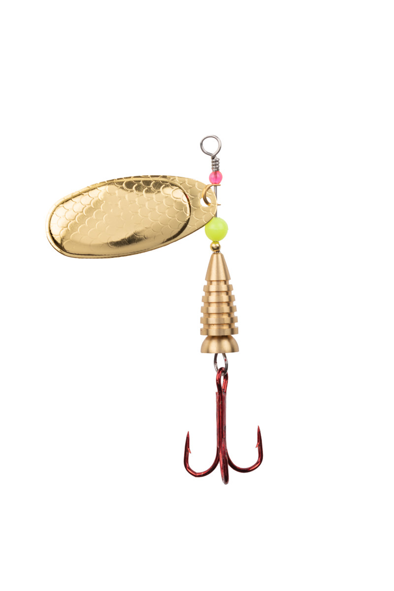 ProfiBlinker Prollex-French Style Weitwurf Spinner / Schuppen-Gold / Größe 4 / 10g 