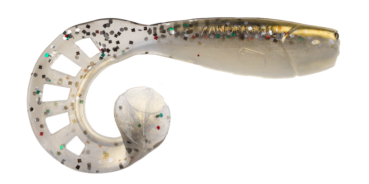 ProfiBlinker Zandertail Größe E 11,5cm Perl / Perlmutt-Weiß / Gold-Metallisierend / 4er Pack 